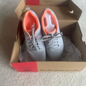 Skechers Gray and Orange Sneakers